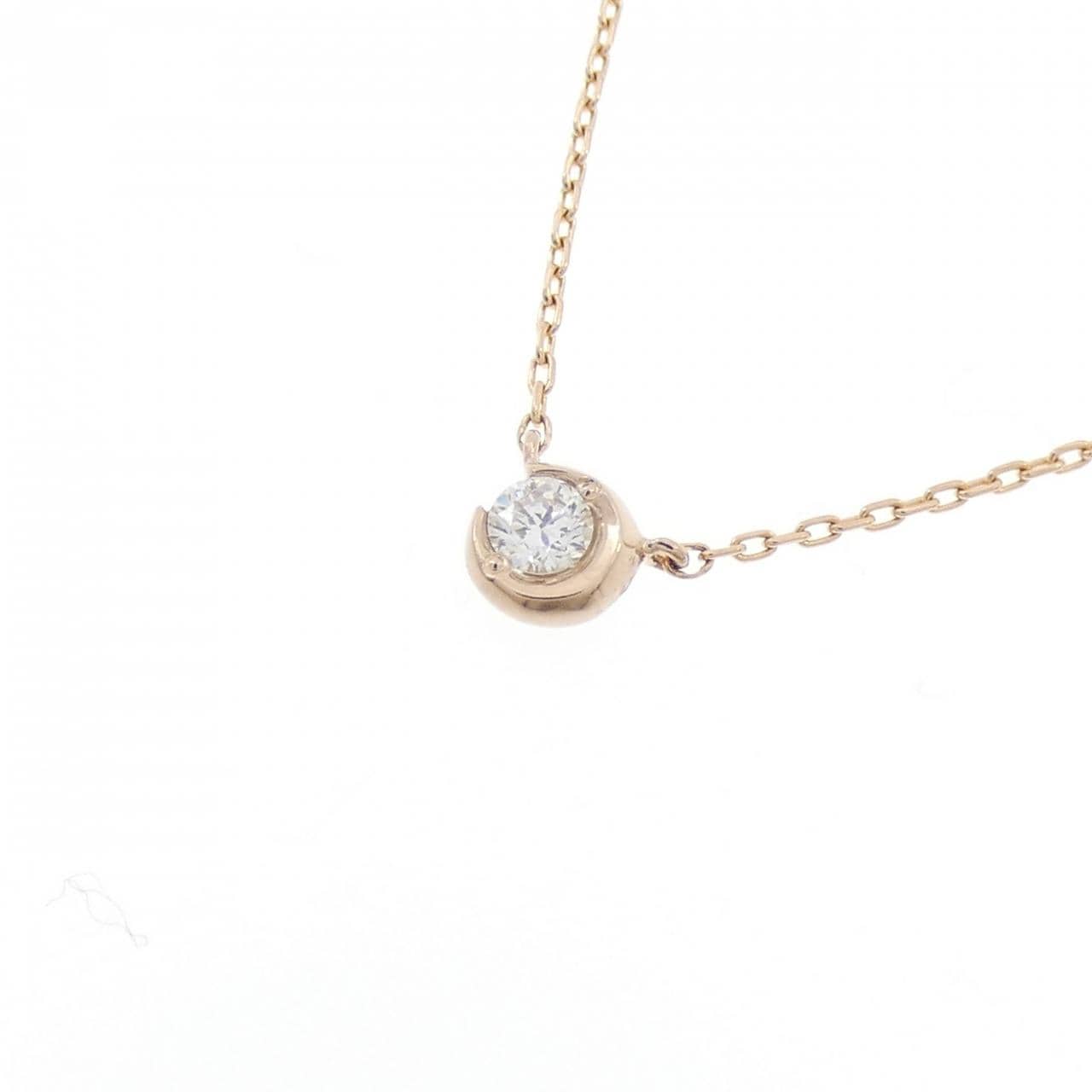 スタージュエリー ムーンセッティング ネックレス 0.04CT