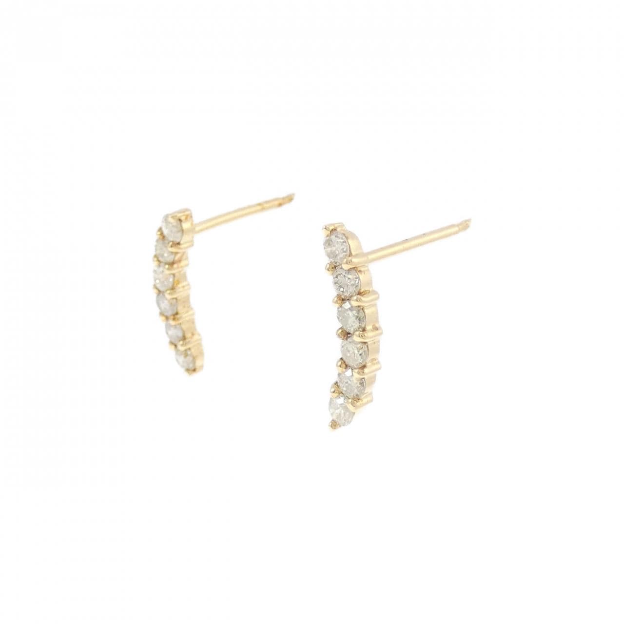 【新品】K18YG ダイヤモンド ピアス 0.20CT