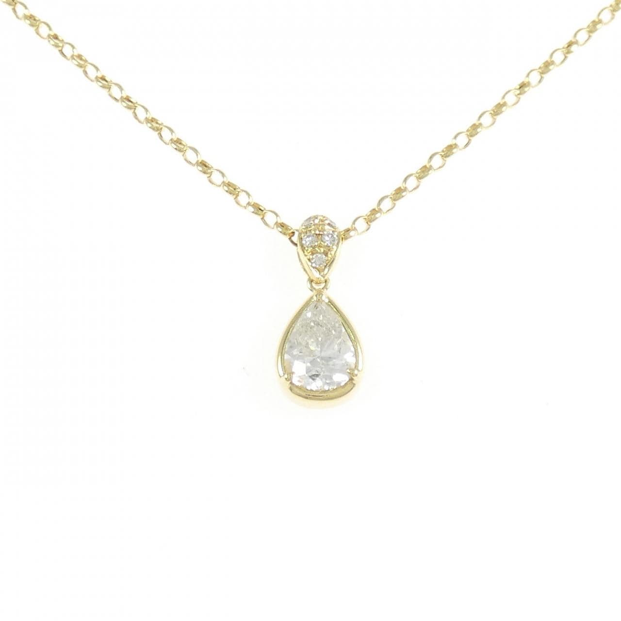K18YG/750YG ダイヤモンド ネックレス 1.008CT