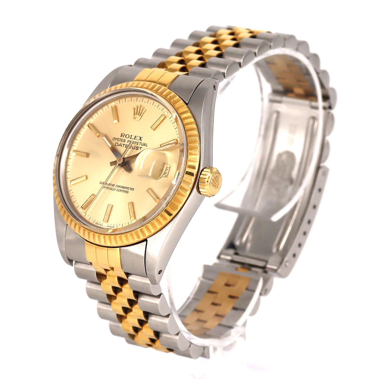 【ノーメンテナンス還元価格】ロレックス デイトジャスト 16013 SSxYG 自動巻 9番台