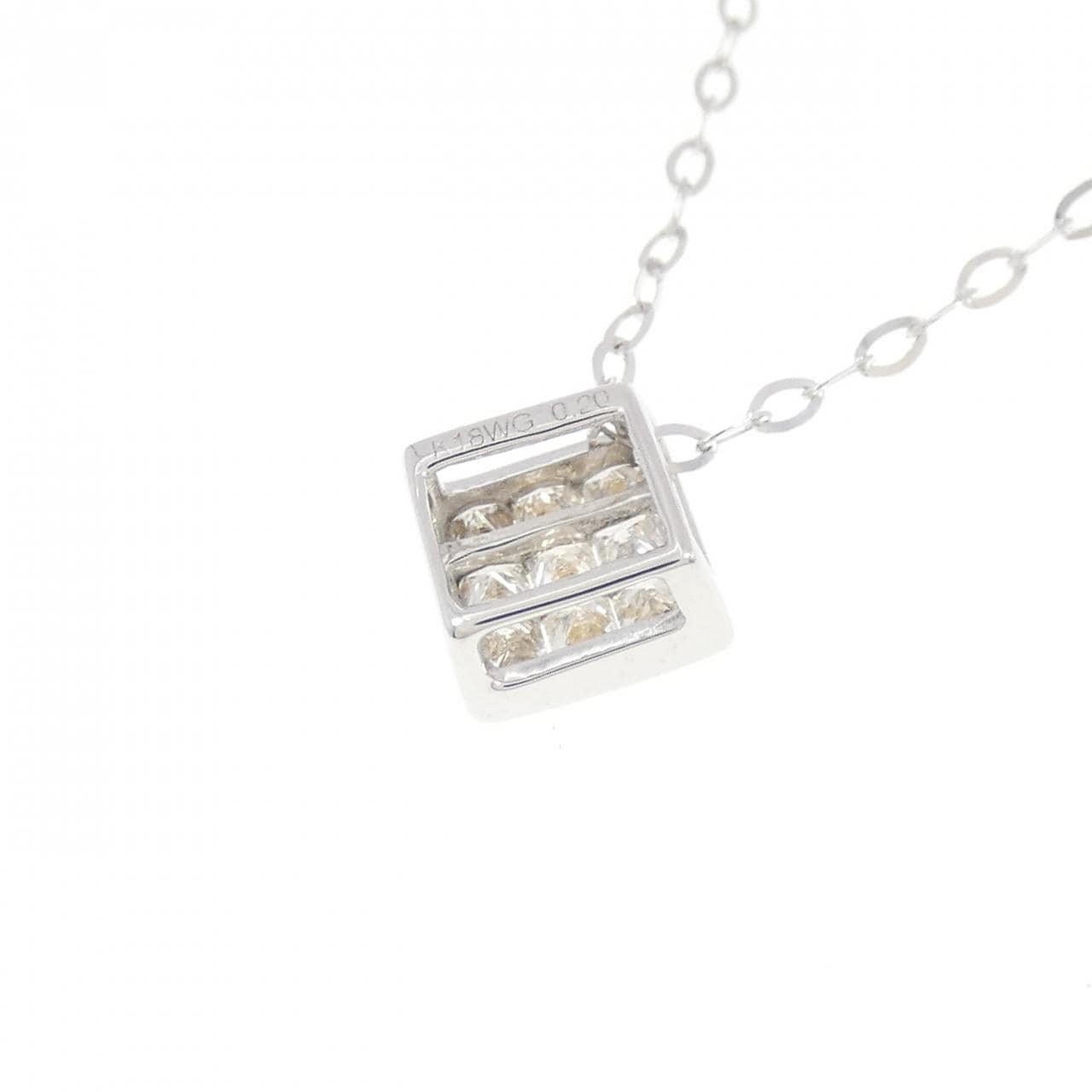 K18WG ダイヤモンド ネックレス 0.20CT