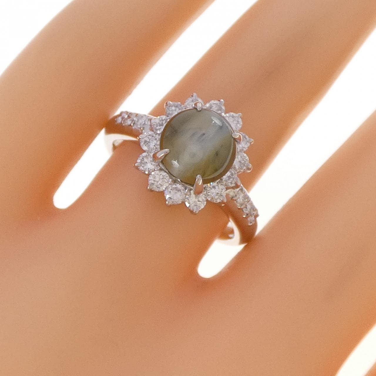 PT900 クリソベリルキャッツアイ リング 2.56CT