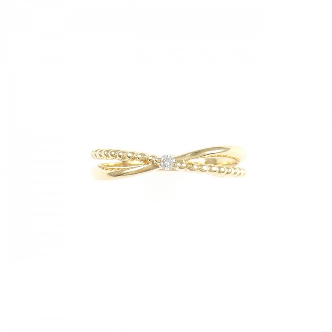 K18YG ダイヤモンド ピンキー リング 0.01CT