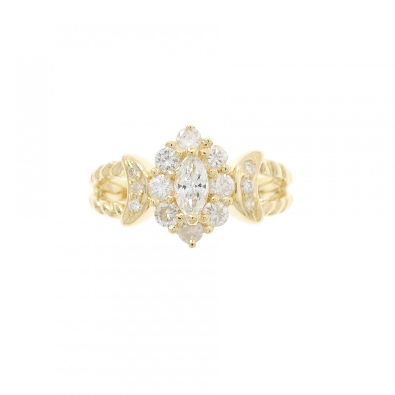 K18YG ダイヤモンド ピンキーリング 0.13CT
