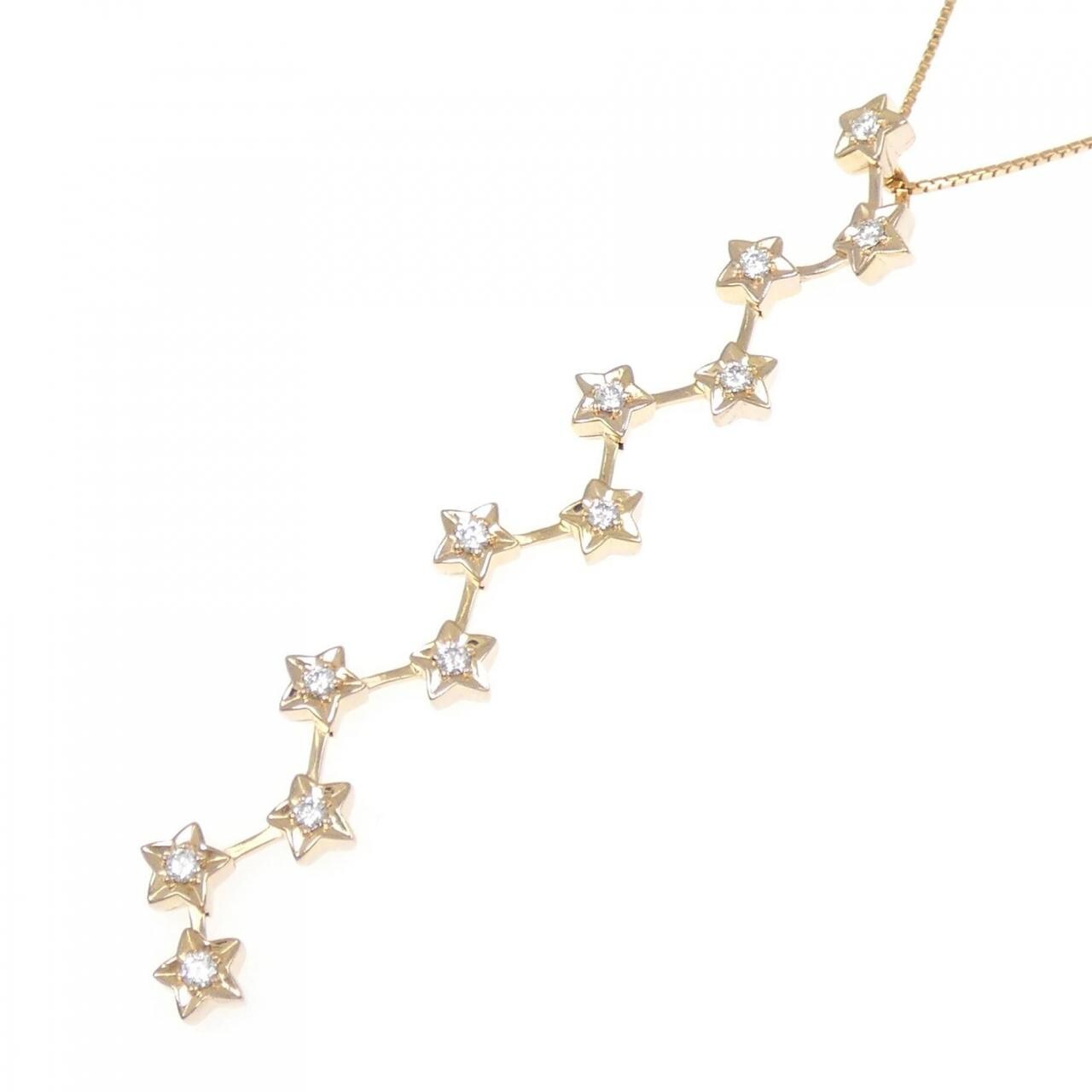 K18PG スター ダイヤモンド ネックレス 0.32CT