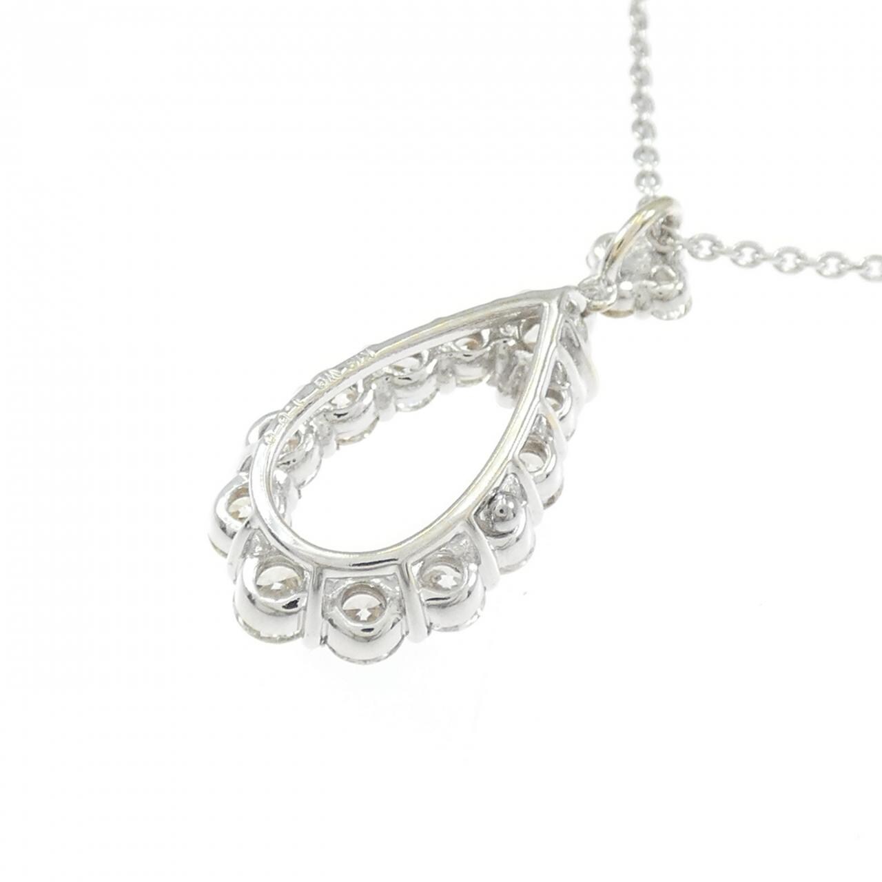 K18WG ダイヤモンド ネックレス 1.00CT