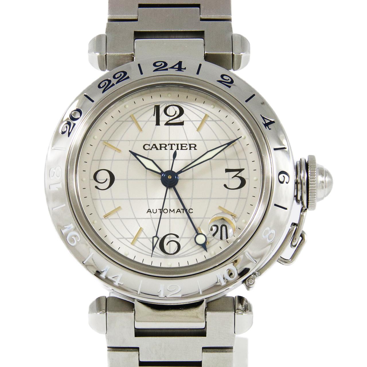 カルティエ パシャC GMT W31029M7 SS 自動巻