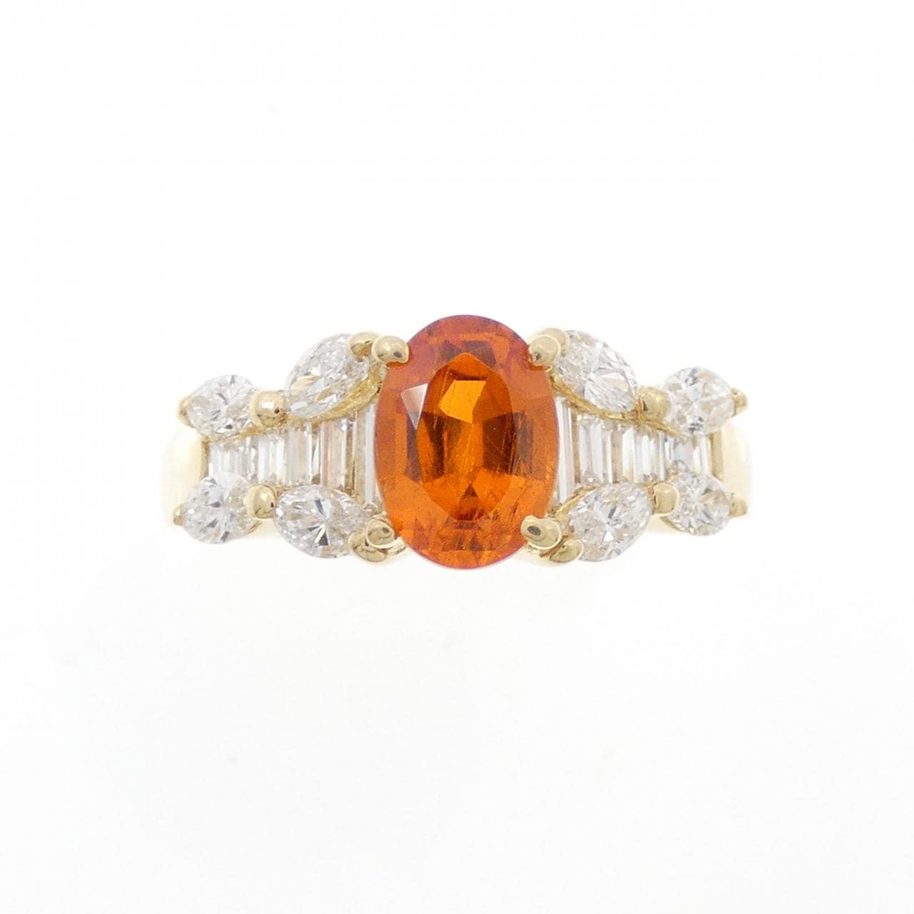 K18YG ガーネット リング 1.26CT