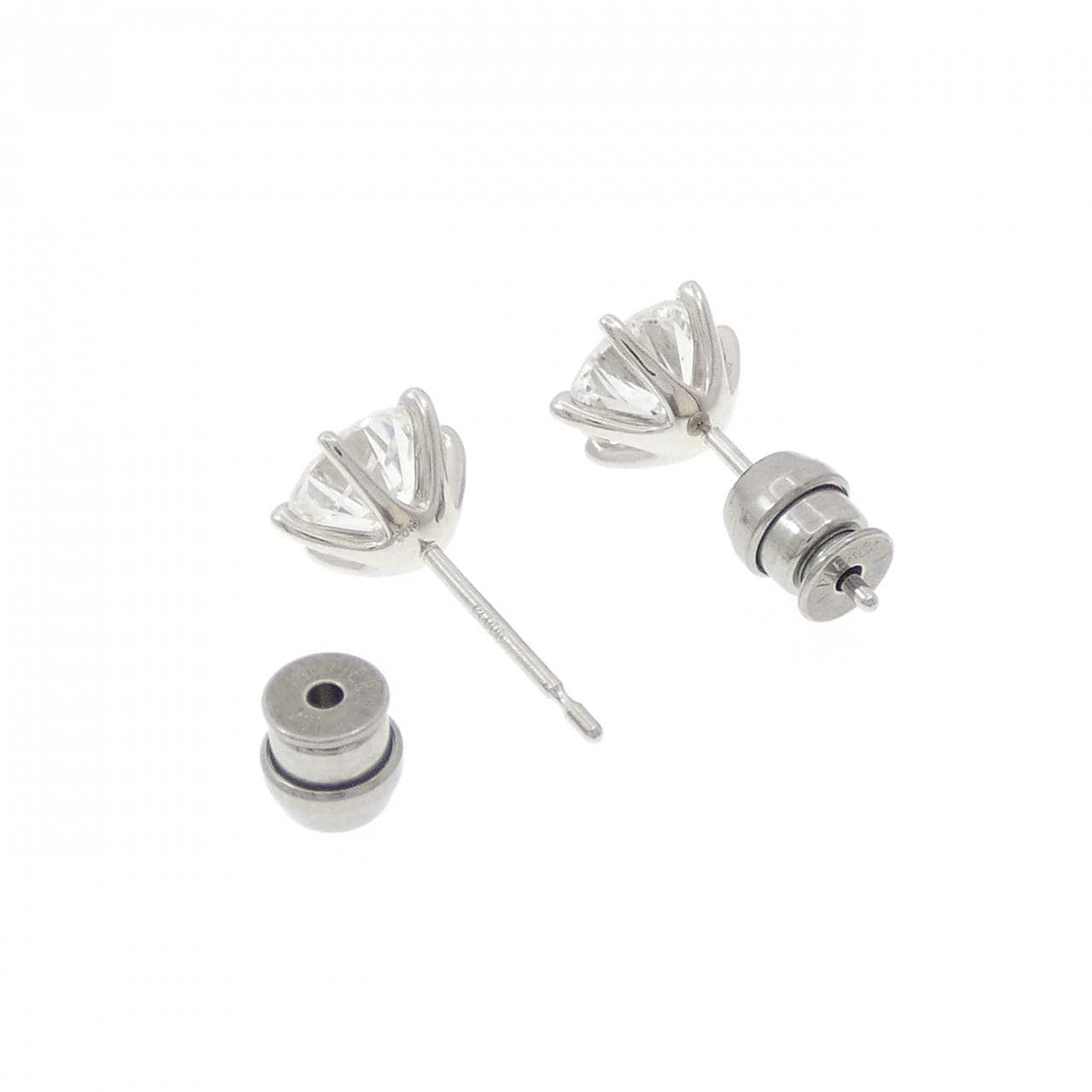 【リメイク】PT900/ST ダイヤモンド ピアス 1.067CT 1.103CT F I1 VG