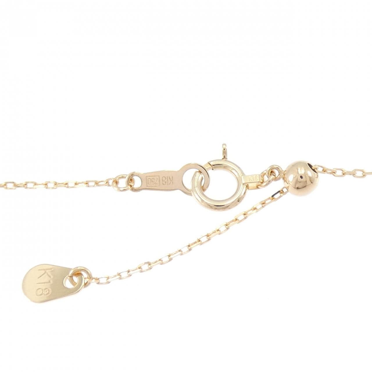 K18PG イニシャルK ダイヤモンド ネックレス 0.11CT