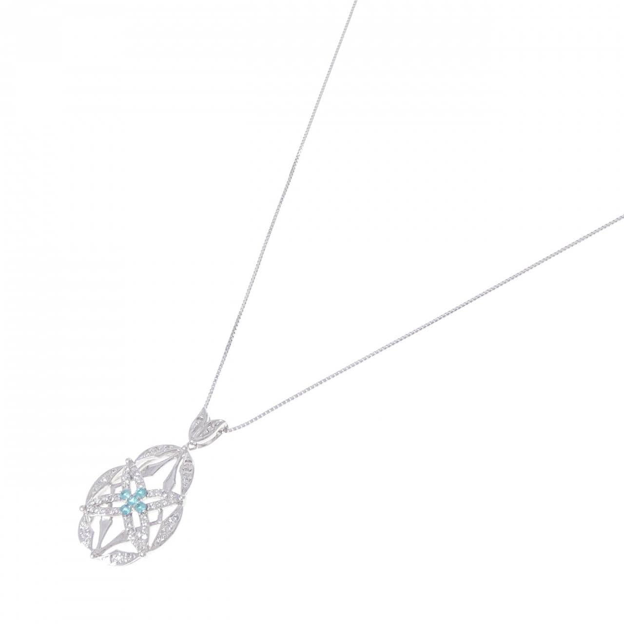 K18WG トルマリン ネックレス 0.15CT