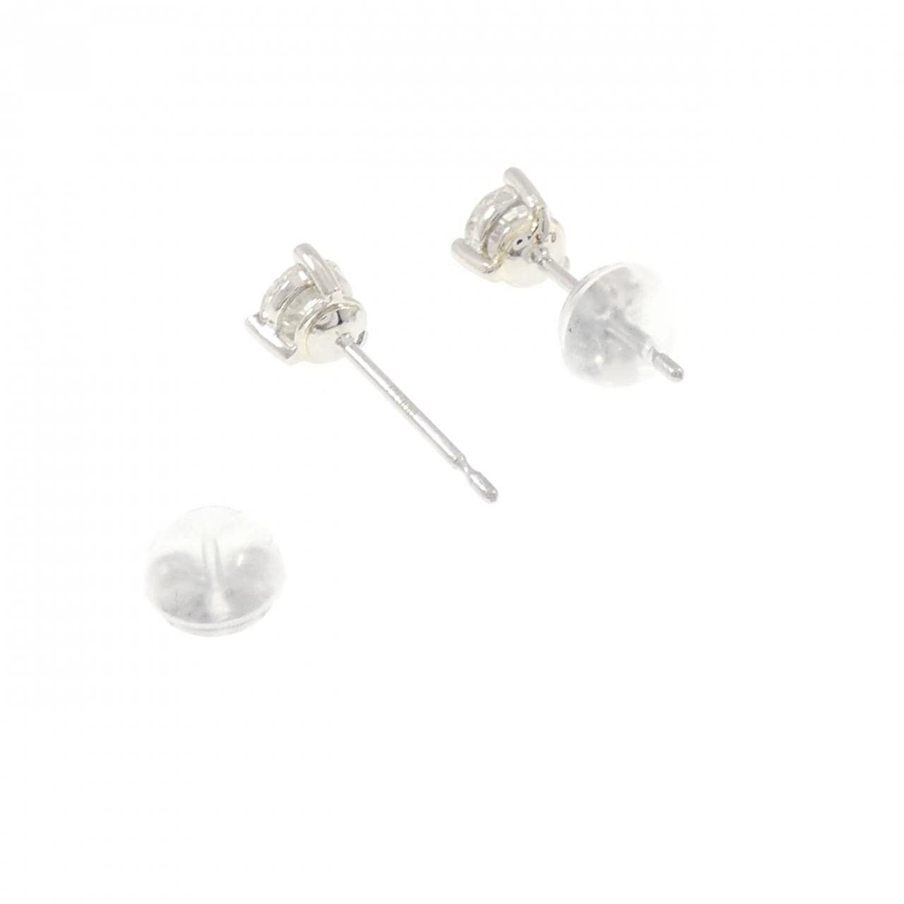 PT900 ソリティア ダイヤモンド ピアス 0.50CT