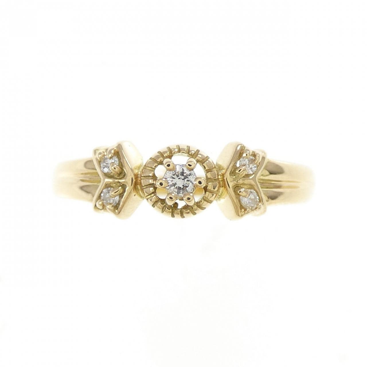 K18YG ダイヤモンド リング 0.03CT