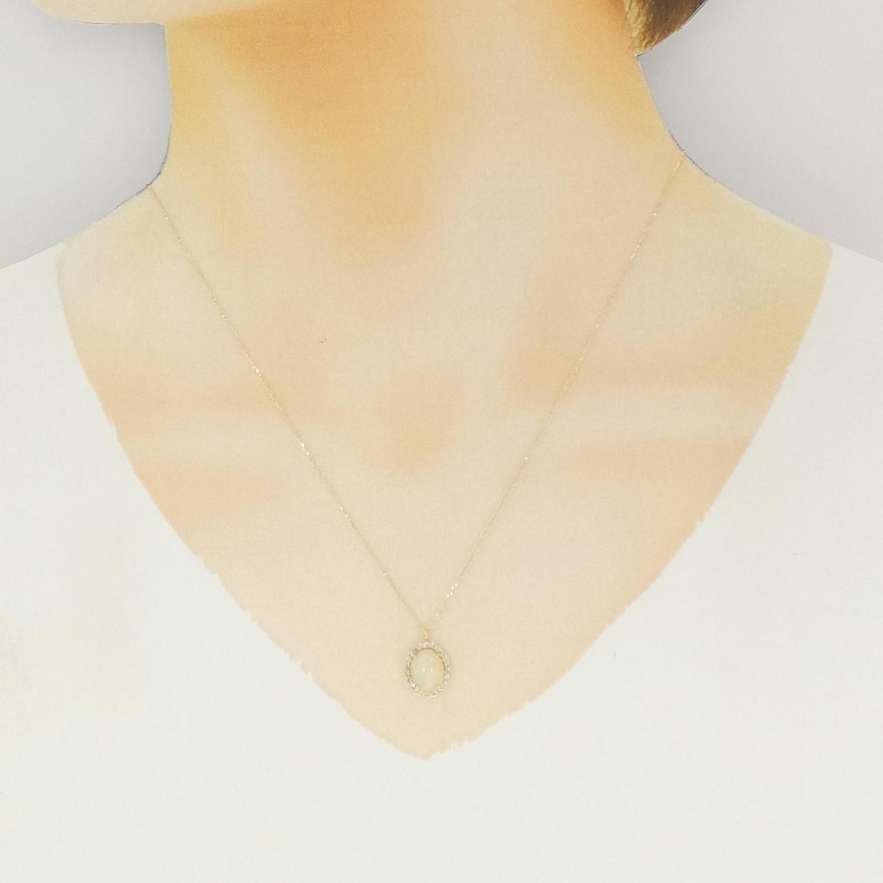 K18YG オパール ネックレス 1.00CT