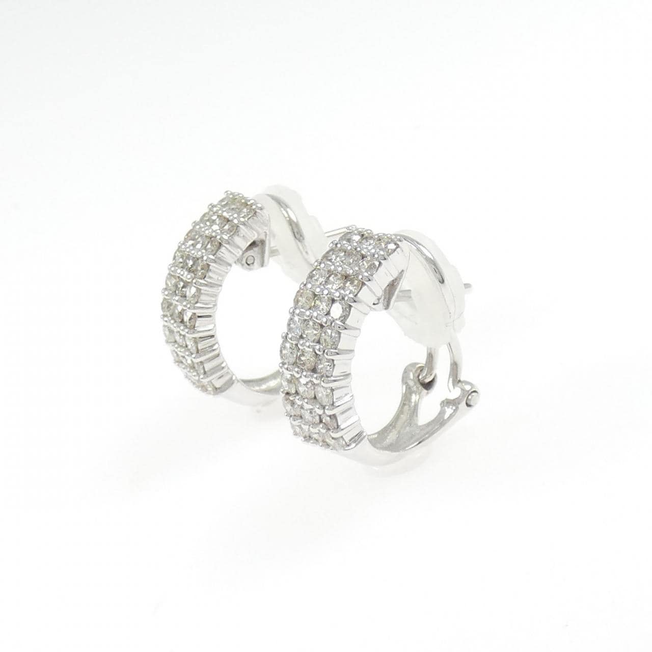 K18WG ダイヤモンド ピアス/イヤリング 1.08CT