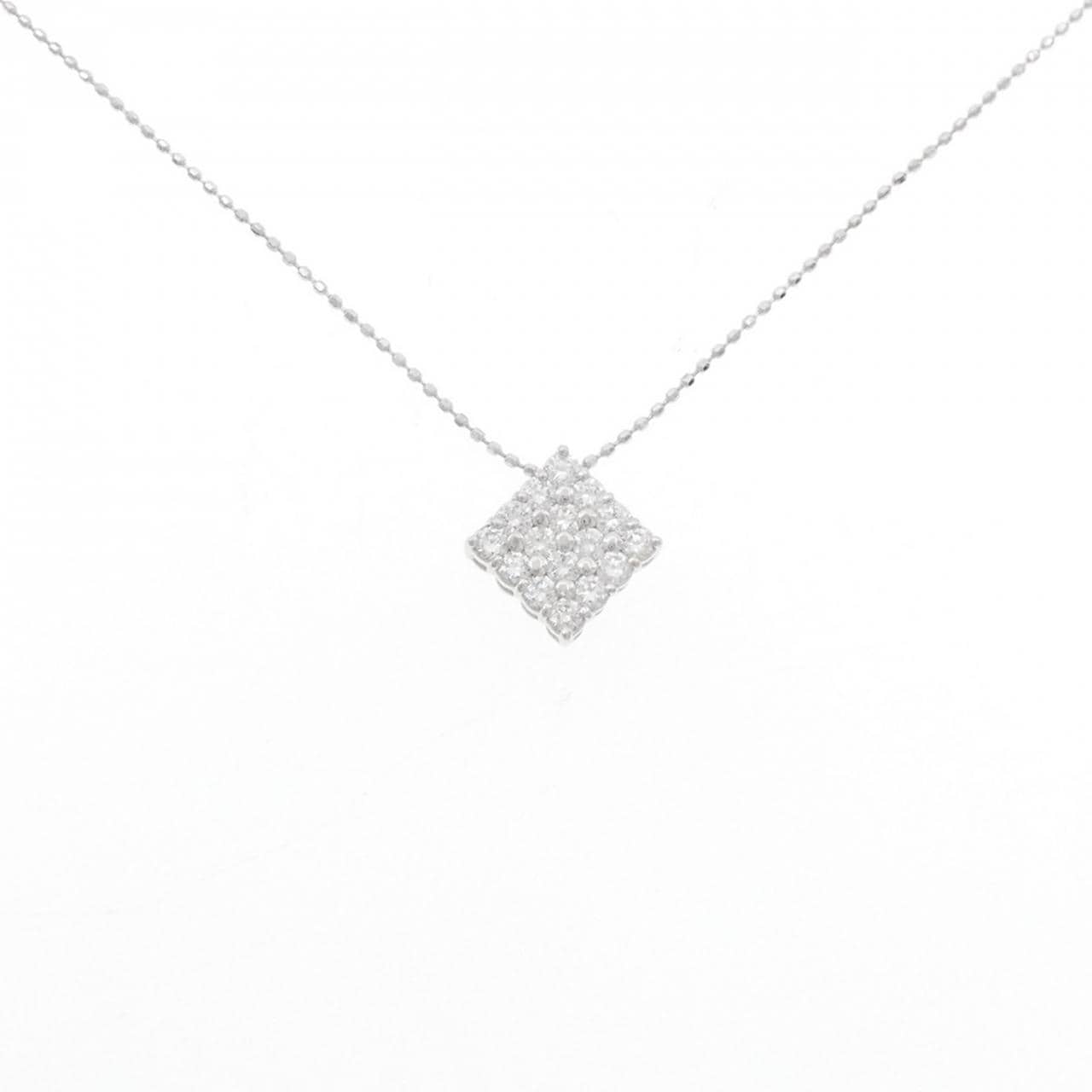 PT900/K18WG ダイヤモンド ネックレス 0.53CT
