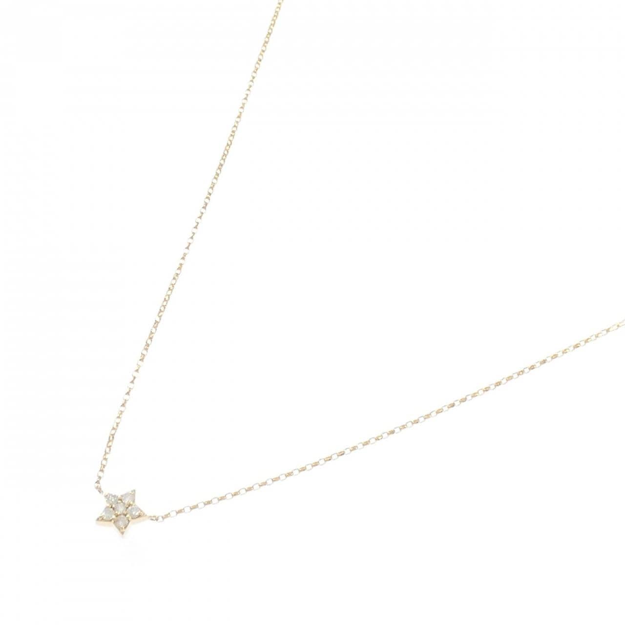 K18YG スター ダイヤモンド ネックレス