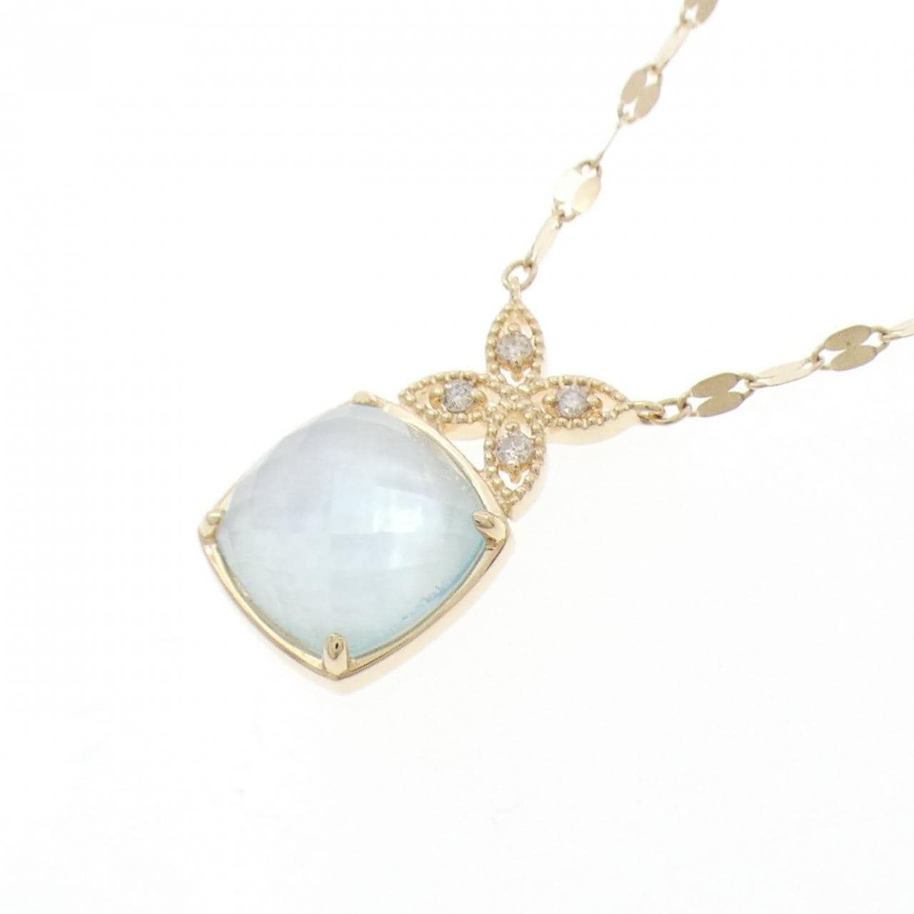 K10YG カラーストーン ネックレス