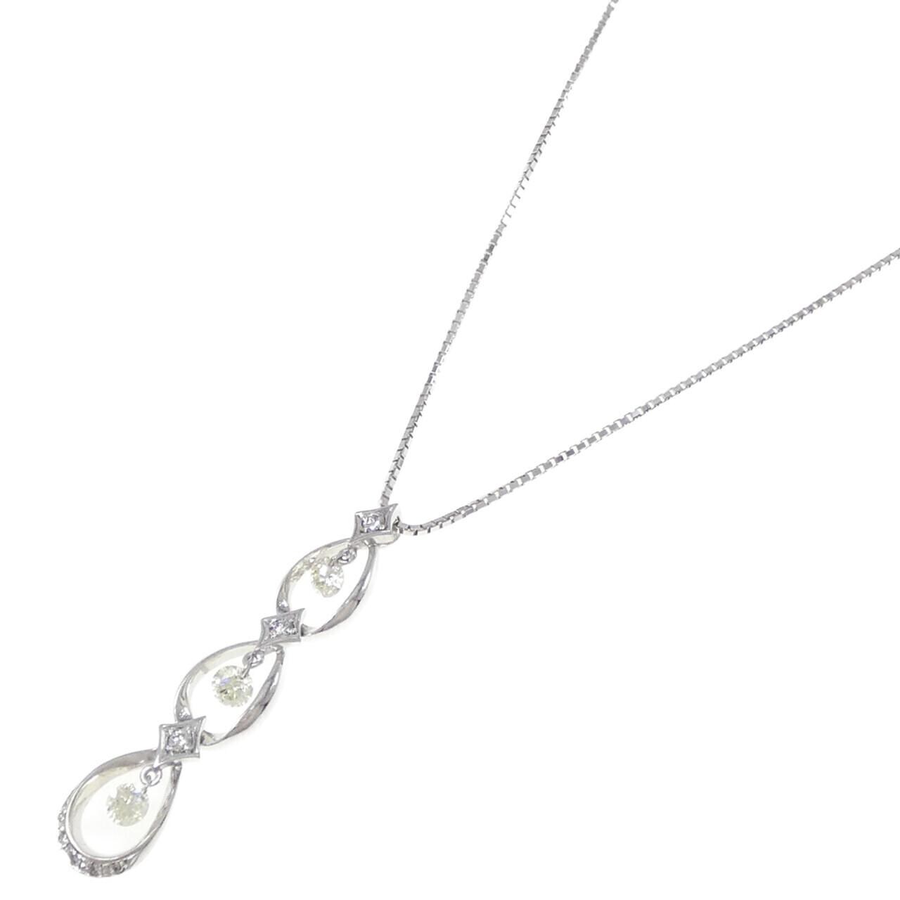 K18WG ダイヤモンド ネックレス 0.70CT