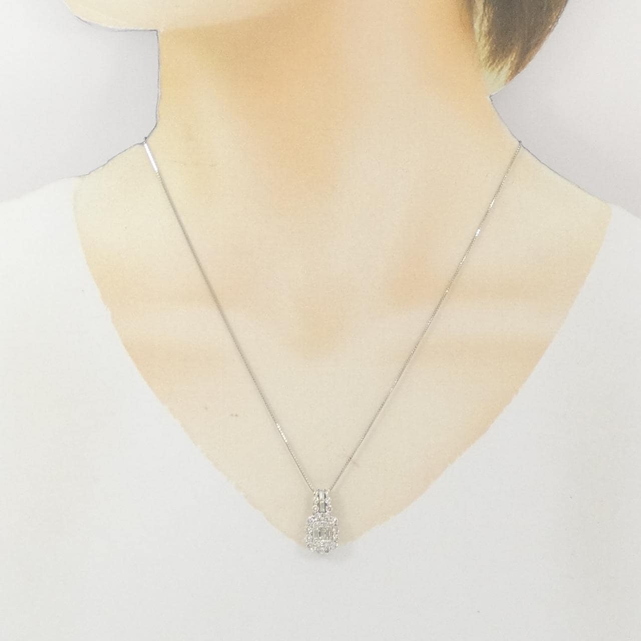PT900/PT850 ダイヤモンド ネックレス 1.30CT