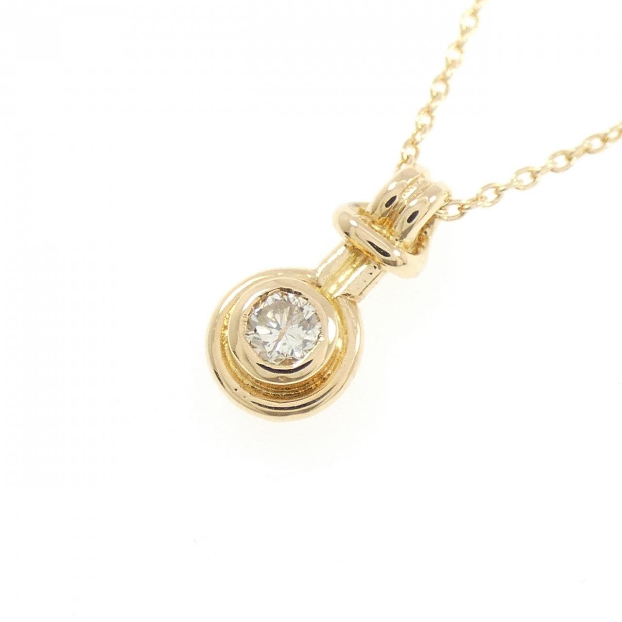 K18YG ダイヤモンド ネックレス 0.13CT