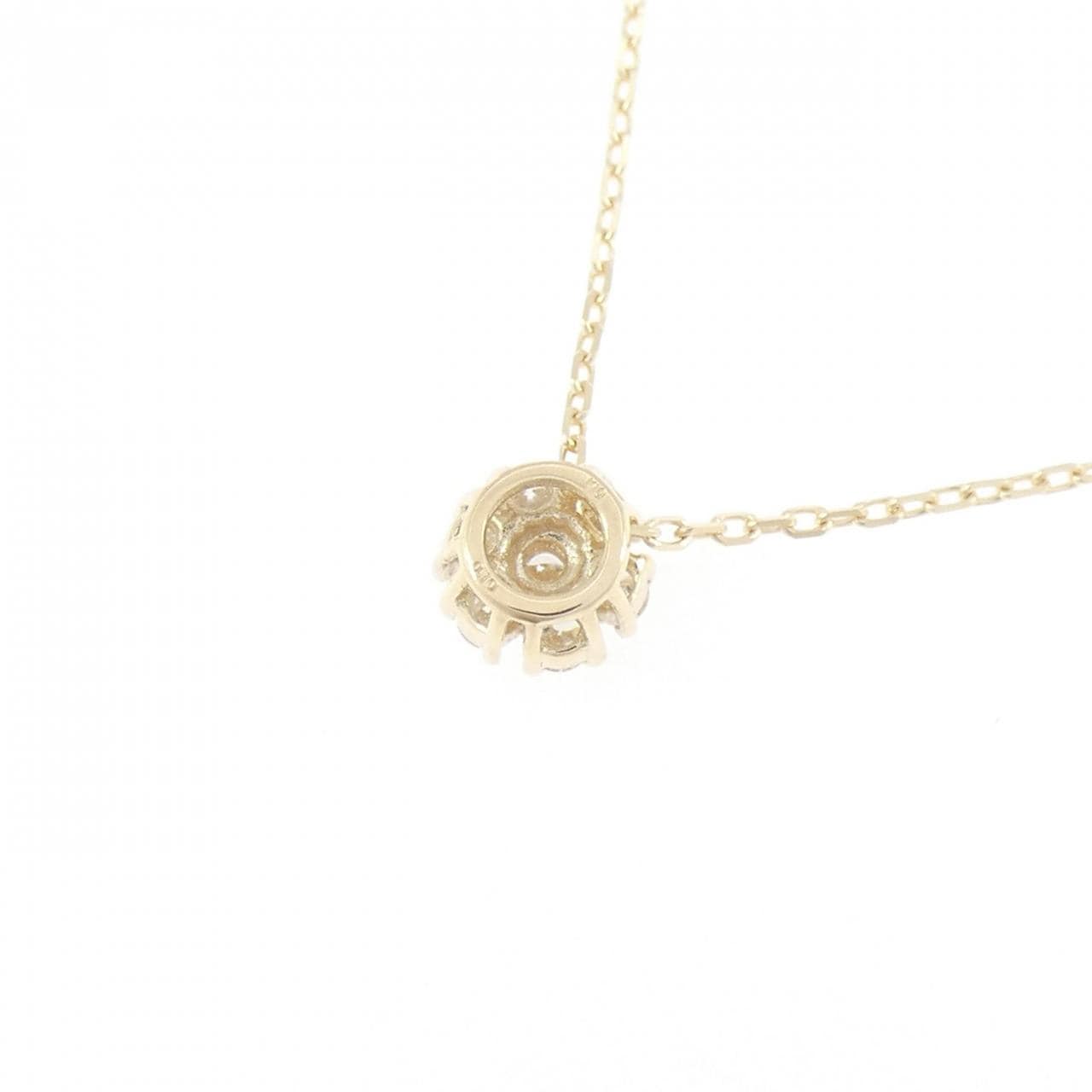 【リメイク】K10YG フラワー ダイヤモンド ネックレス 0.10CT