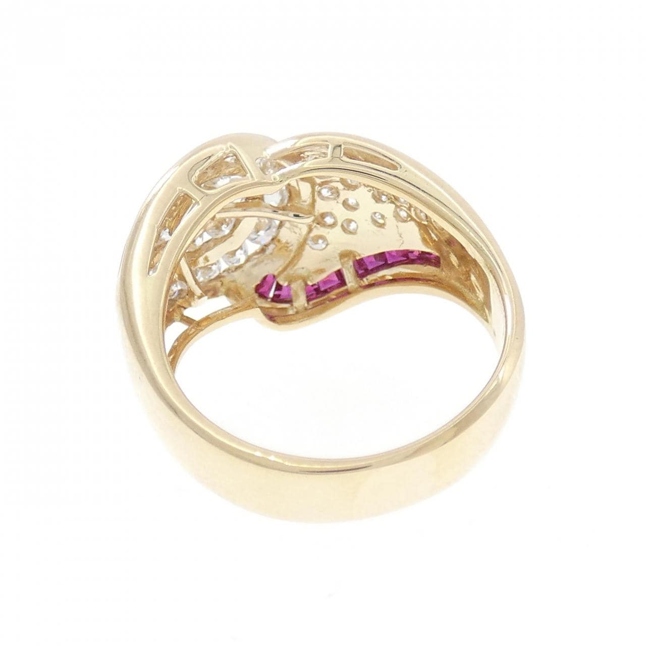 K18YG ruby ring 0.21CT