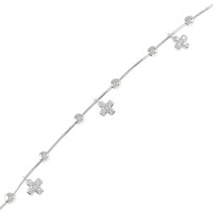 PT850 クロス ダイヤモンド ブレスレット 0.15CT