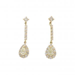 【新品】K18YG ダイヤモンド ピアス 0.80CT