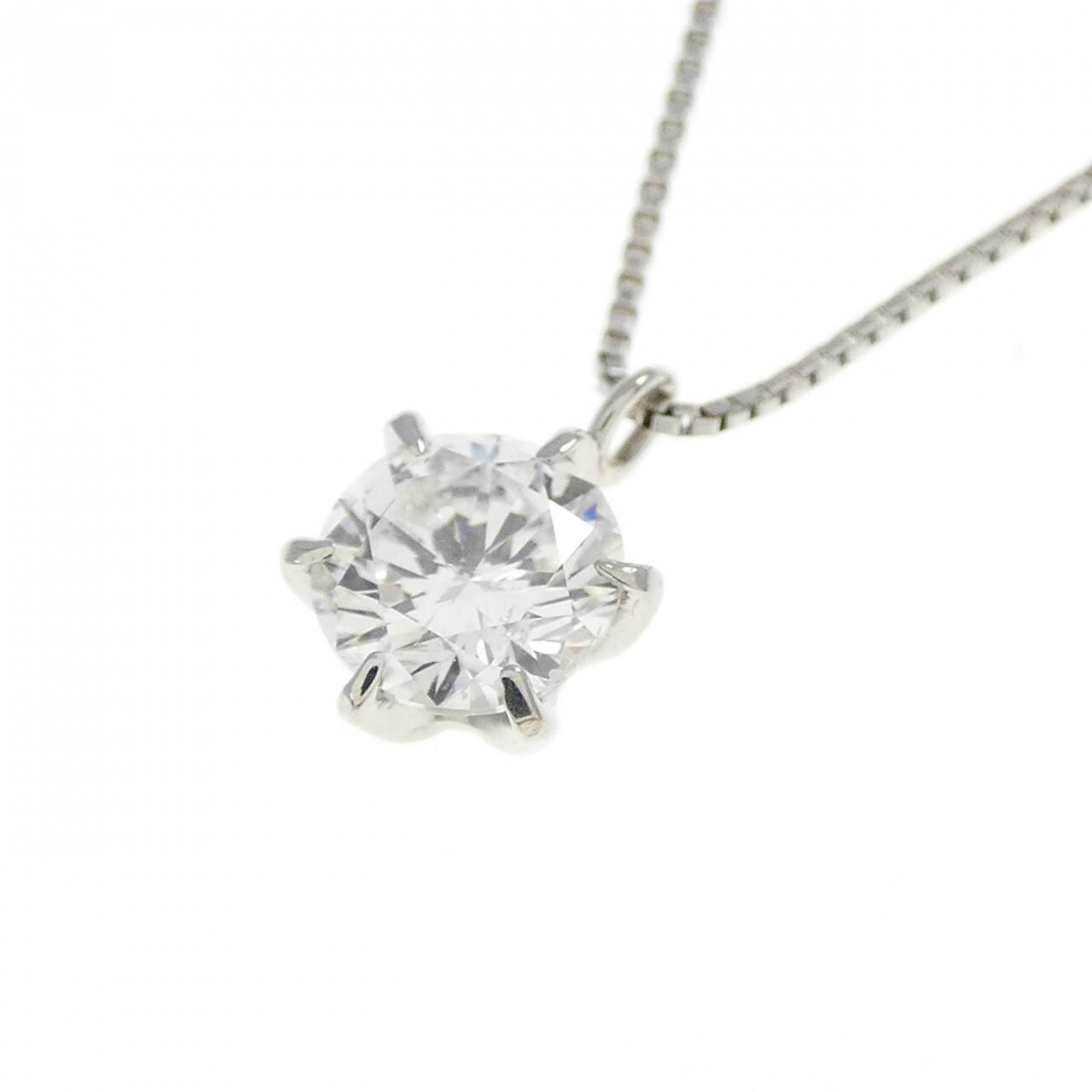 PT900/PT850 ソリティア ダイヤモンド ネックレス 0.544CT E SI2 Good