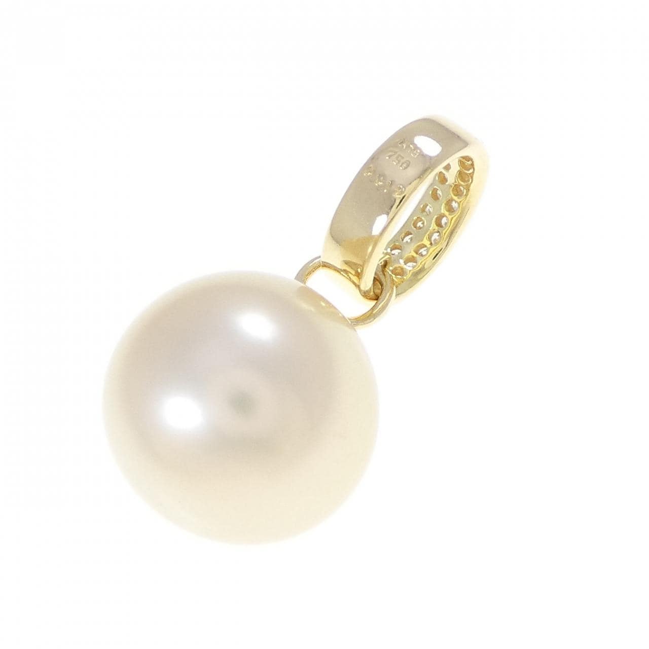 K18YG 白蝶パール ペンダント 14mm