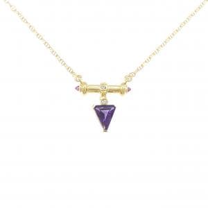 K18YG彩色宝石项链