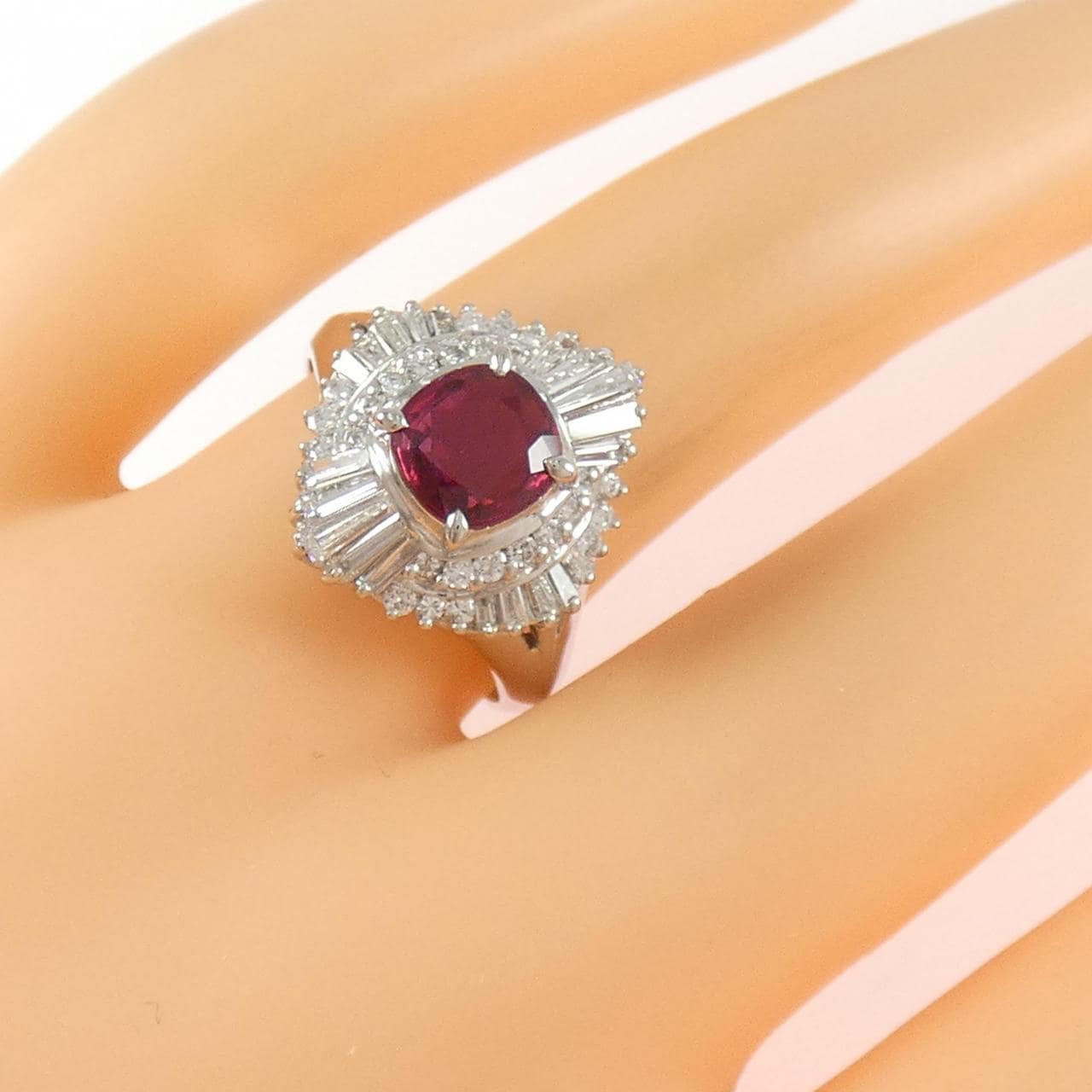 PT900 ルビー リング 1.04CT