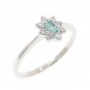 K18WG トルマリン リング 0.07CT