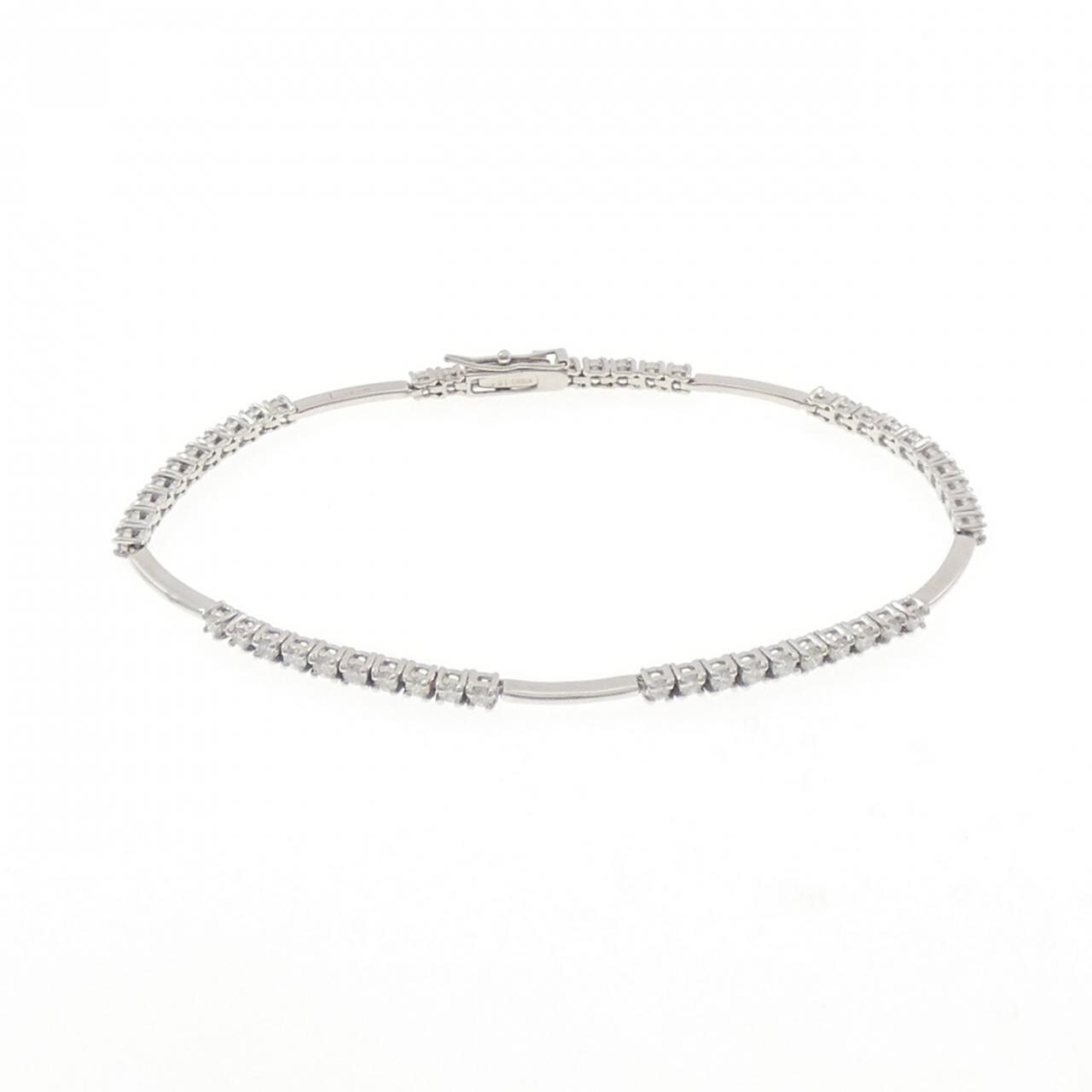 K18WG ダイヤモンド ブレスレット 1.50CT