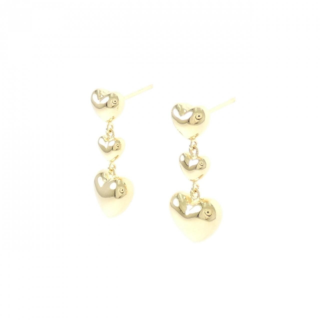 【新品】K18YG ハート ピアス