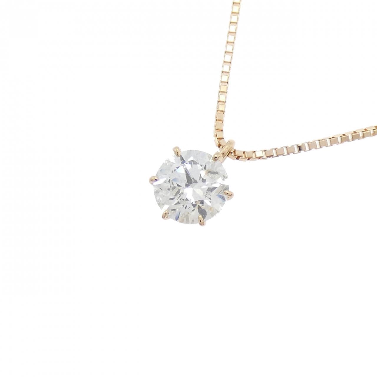 K18PG ソリティア ダイヤモンド ネックレス 0.54CT