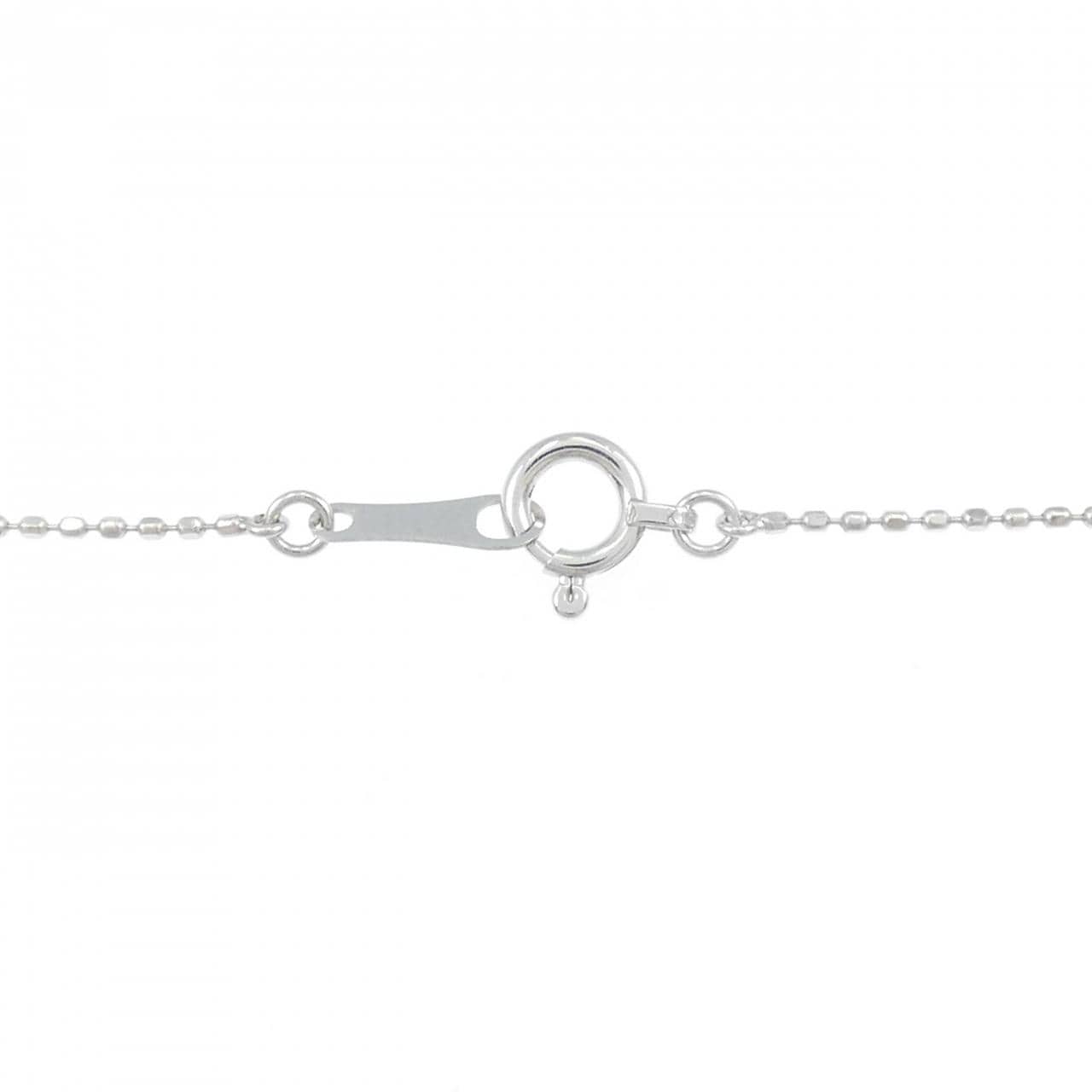 K18WG ハート パヴェ ダイヤモンド ネックレス 0.13CT