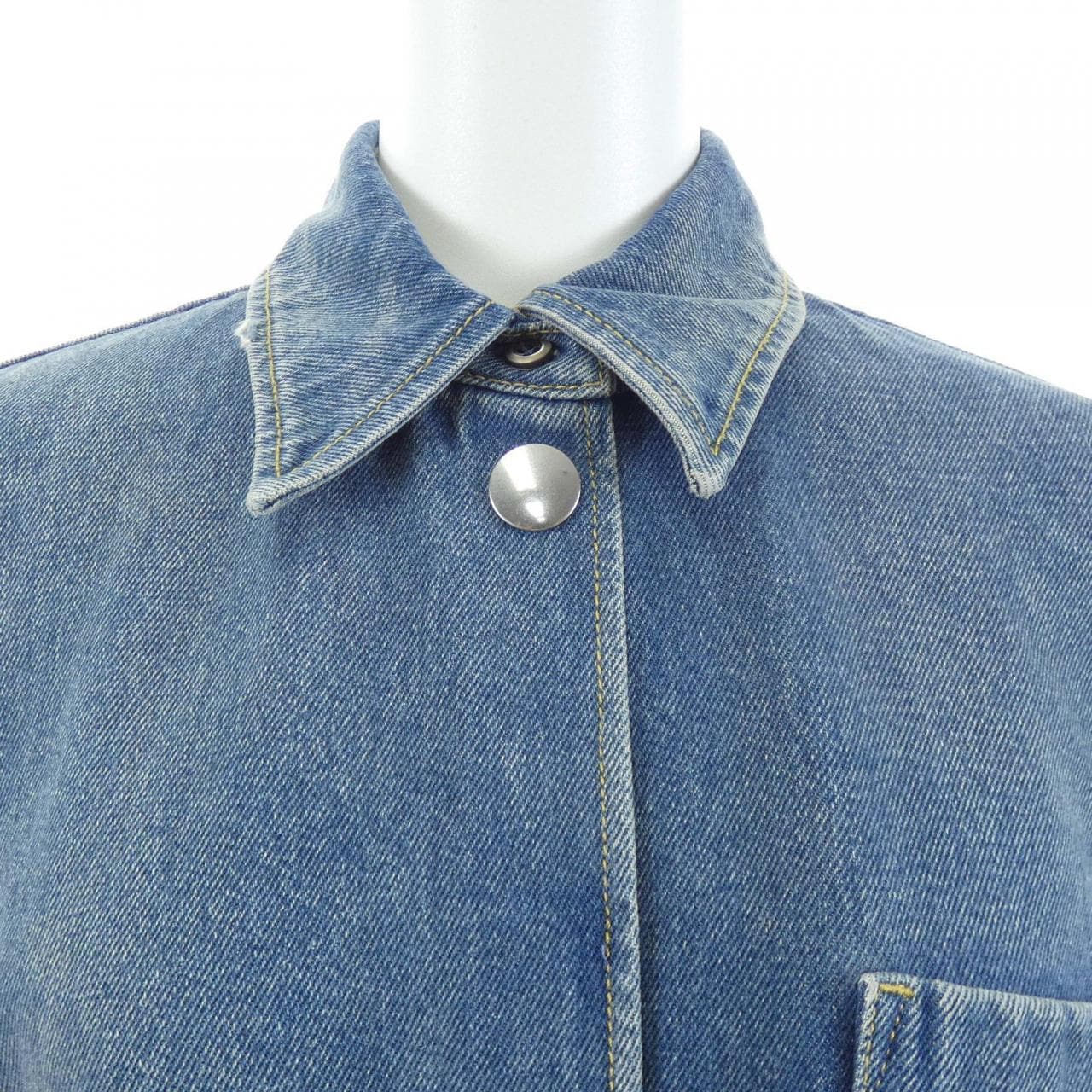 プラダ PRADA トライアングルロゴ オーバーサイズ オーガニックデニムシャツ GFC036 S212 1ZAB シャツ