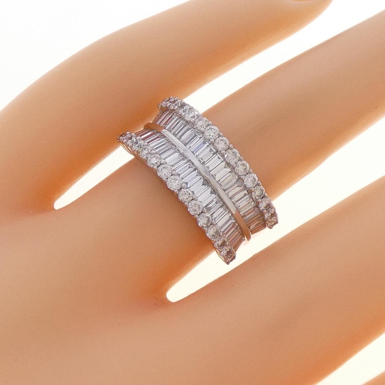 K18WG ダイヤモンド リング 1.63CT