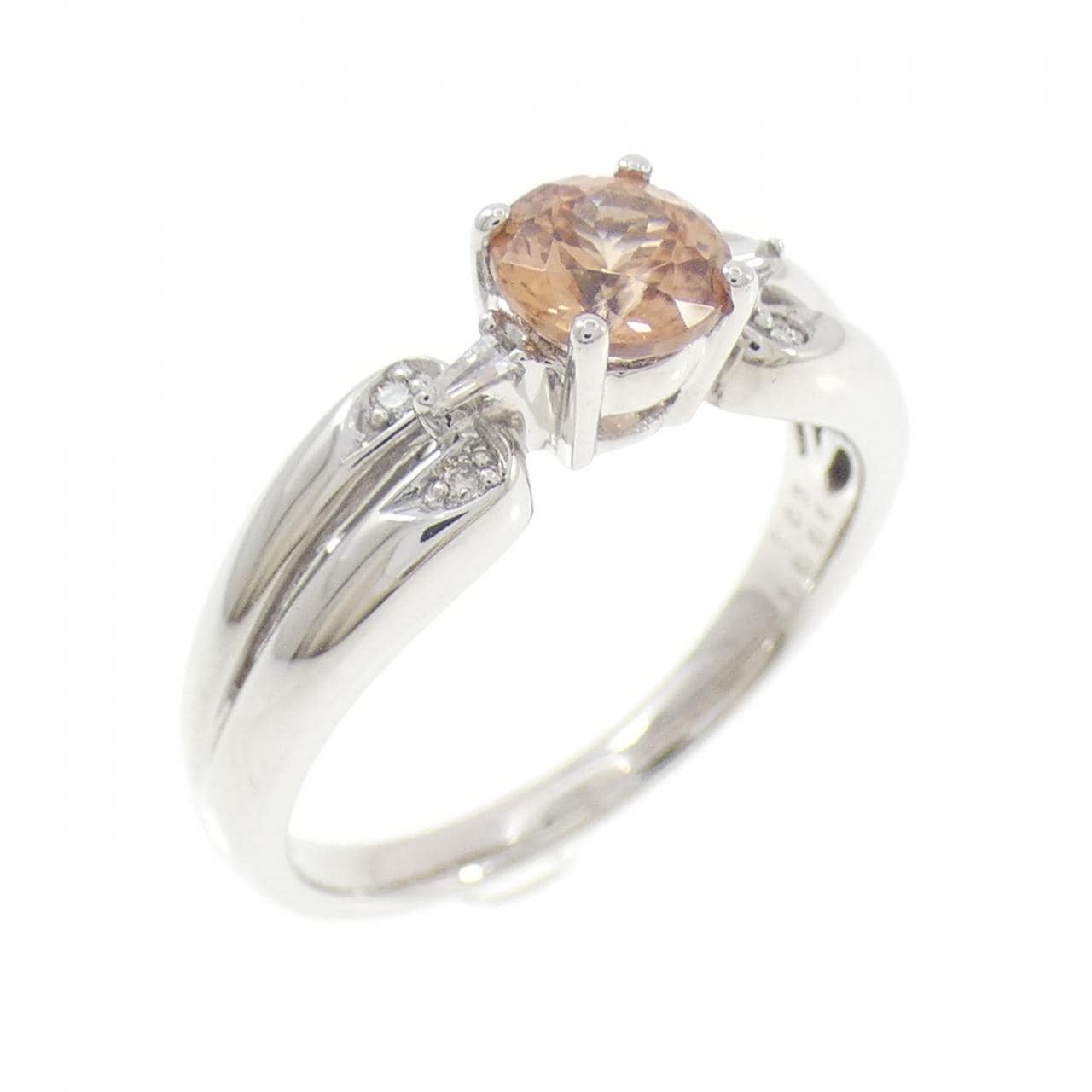 K18WG ジルコン リング 1.03CT