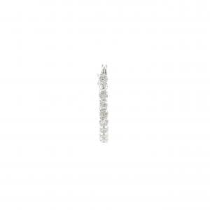 K18WG ダイヤモンド フープ ピアス 0.1CT 片耳