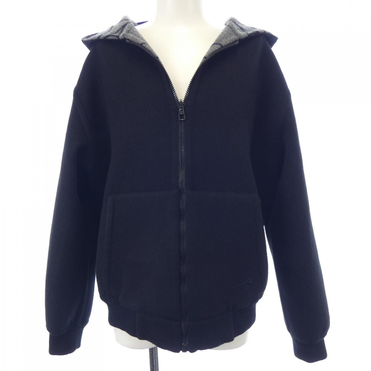 ルイヴィトン LOUIS VUITTON リバーシブルダブルフェイスウールフードブルゾン HQB52EZQG ブルゾン