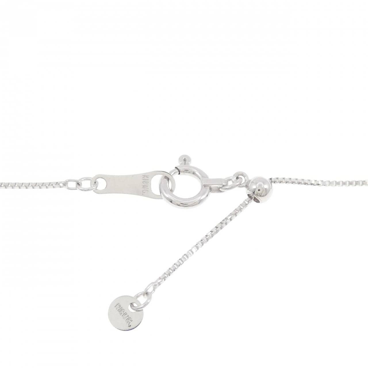 K18WG イニシャルY×クラウン サファイヤ ネックレス 0.02CT