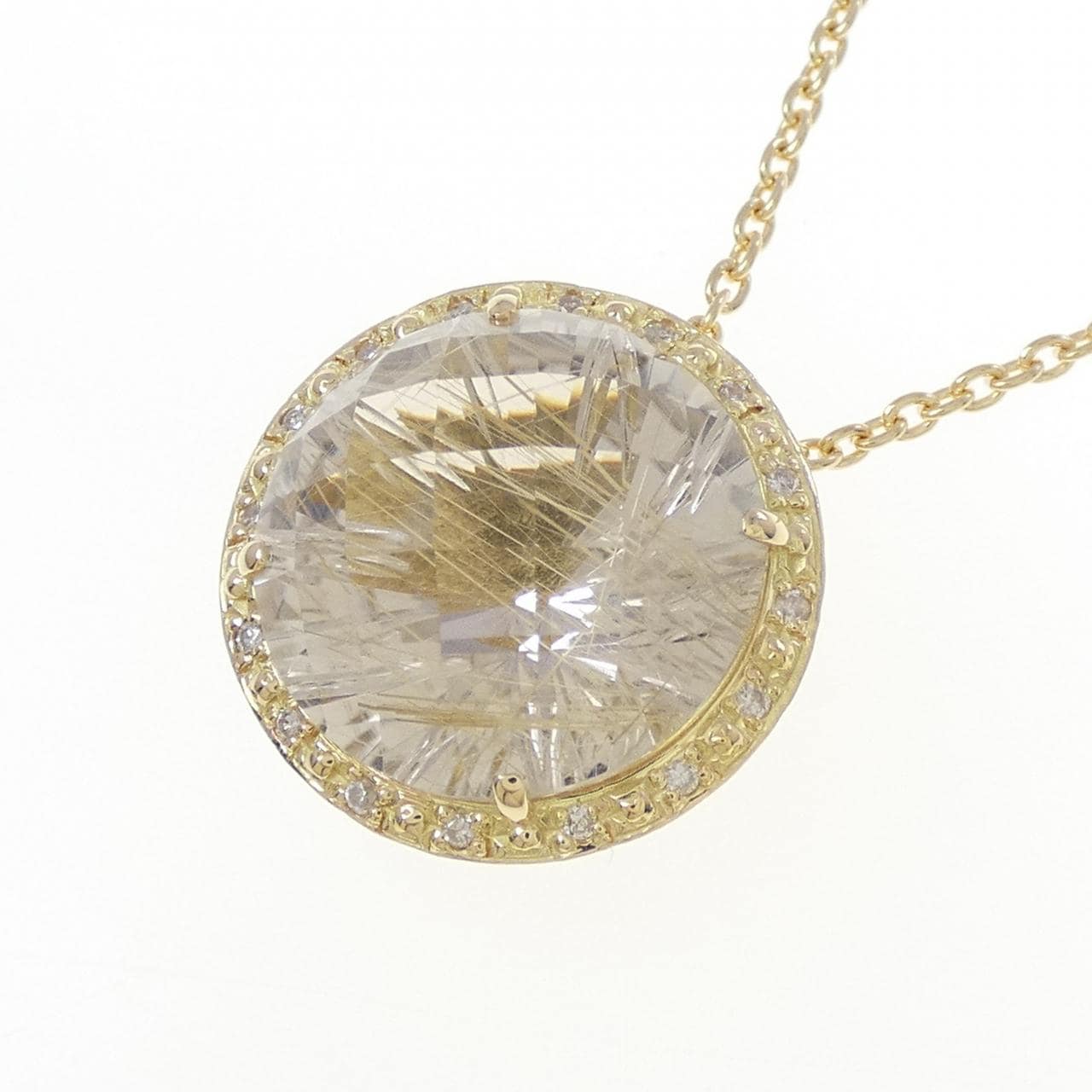 K18YG ルチルクオーツ ネックレス