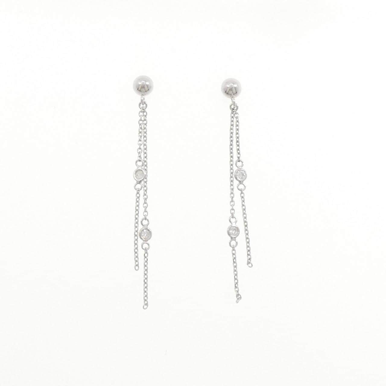 K18WG ダイヤモンド ピアス