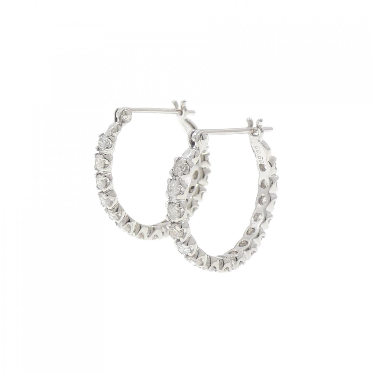 PT900 ダイヤモンド ピアス 1.00CT