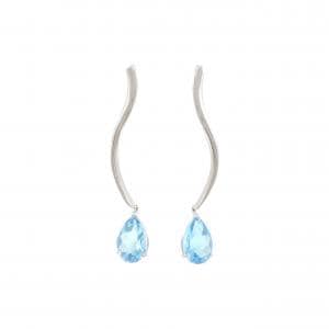 PT900 ブルートパーズ ピアス 6.088CT