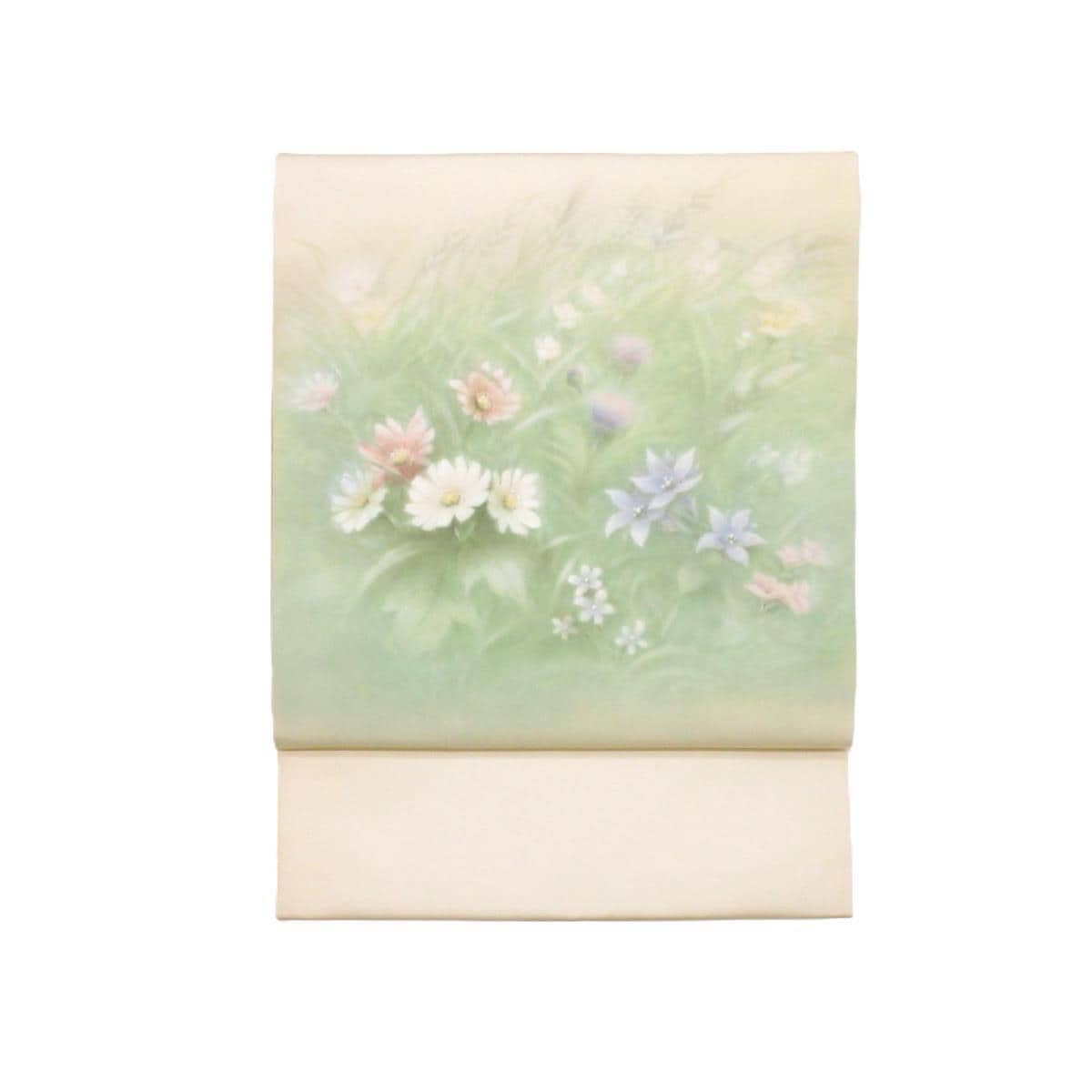 名古屋帯　塩瀬染帯　友禅加工