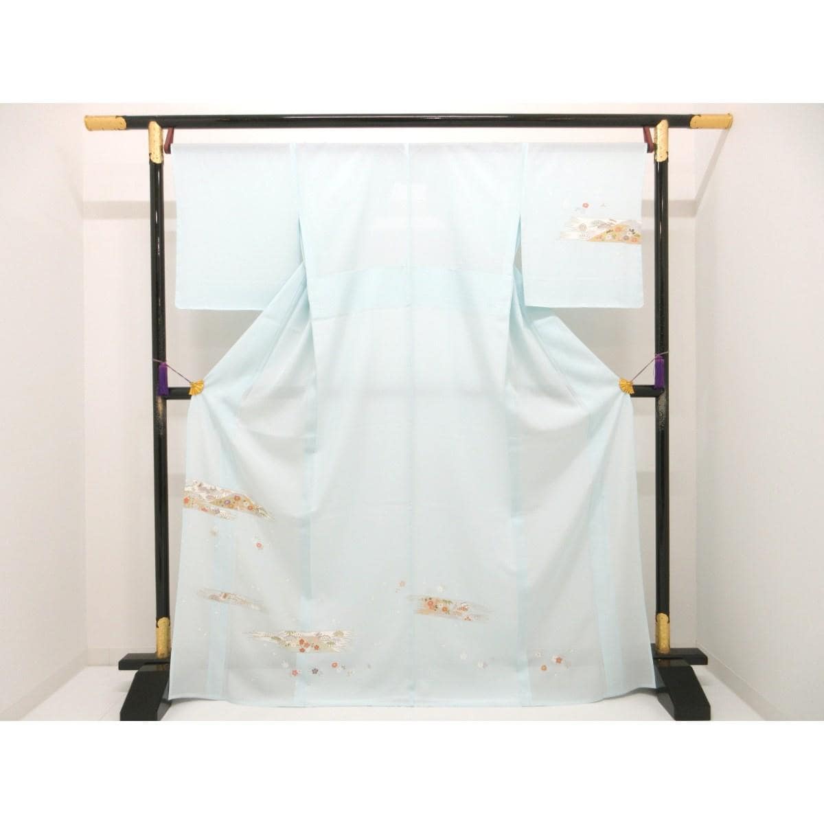 【未使用品】単衣　駒絽訪問着　友禅金彩加工